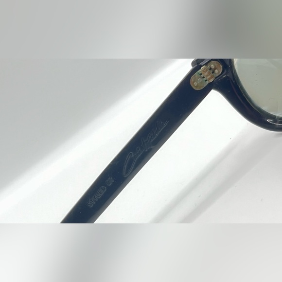 Vintage Cool-Ray Carl Michelle Black Oval Pilot Sunglasses Frames Only - Picture 8 of 8